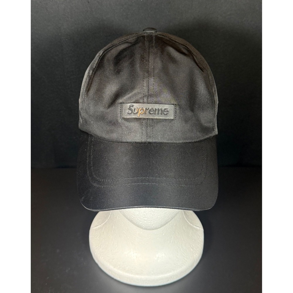 Supreme New York Small Box Logo Black Nylon Baseball Cap
